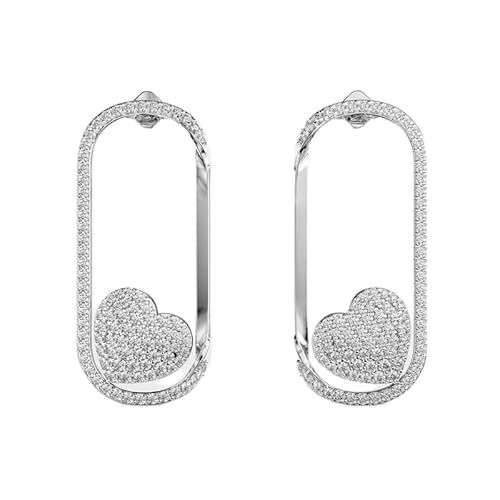 Ohrringe mit verschlossenen Herzen aus 925er Sterlingsilber | Versilberung, Nr. Stein: 186, Edelsteingröße: 0,01–0,07 mm | Gewicht: 1,76 Karat, Form: rund | 5,352 Gramm | LKE_W_00287 von LKBEADS