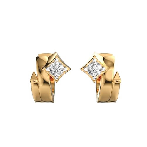 Ohrstecker „Funkelnder Stern“ aus 925er Sterlingsilber | Vergoldung | Steinzahl 2 | Edelsteingröße 0,40–0,49 mm | Gewicht 0,94 Karat | Form rund | 5,188 Gramm | LKE_G_00233 von LKBEADS