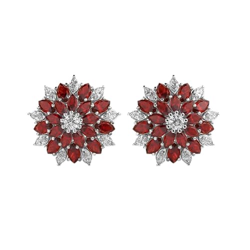 Ohrstecker „Mellow Spring“ aus 925er Sterlingsilber | Versilberung, Nr. Stein: 56, Edelsteingröße: 0,01–0,17 mm | Gewicht: 3,93 Karat, Form: rund und birnenförmig | 8,586 Gramm | • Luxus • W_00088 von LKBEADS