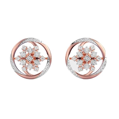 Ohrstecker „Mystical Splendor“ aus 925er Sterlingsilber | Roségoldbeschichtung | Anzahl der Steine: 50 | Edelsteingröße: 0,1 mm | Gewicht: 0,33 Karat | Form: rund | 4,206 Gramm | LKE_R_00075 von LKBEADS