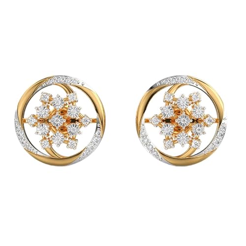 Ohrstecker „Mystical Splendor“ aus 925er Sterlingsilber | Vergoldung | Anzahl der Steine: 50 | Edelsteingröße: 0,1 mm | Gewicht: 0,33 Karat | Form: rund | 4,206 Gramm | LKE_G_00075 von LKBEADS