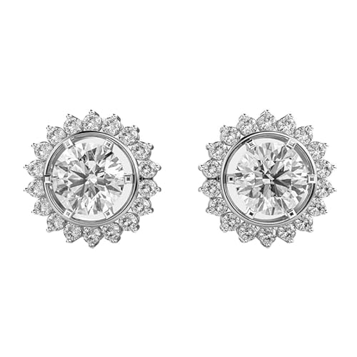 Ohrstecker „Shining Sunshine“ aus 925er Sterlingsilber | Versilberung, Nr. Stein: 38, Edelsteingröße: 0,01–1,49 mm | Gewicht: 3,76 Karat, Form: rund | 4,512 Gramm | LKE_W_00091 von LKBEADS