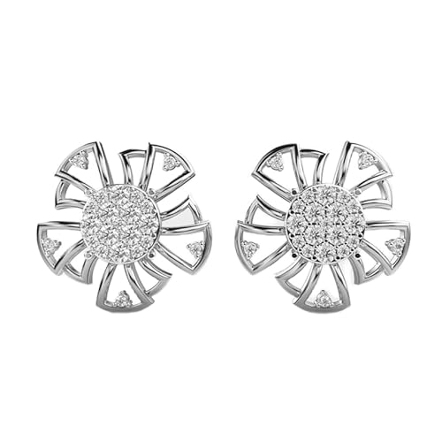 Ohrstecker „Sternennacht“ aus 925er Sterlingsilber | Versilberung, Nr. Stein: 44, Edelsteingröße: 0,01–0,10 mm | Gewicht: 0,556 Karat, Form: rund | 6,911 Gramm | LKE_W_00141 von LKBEADS