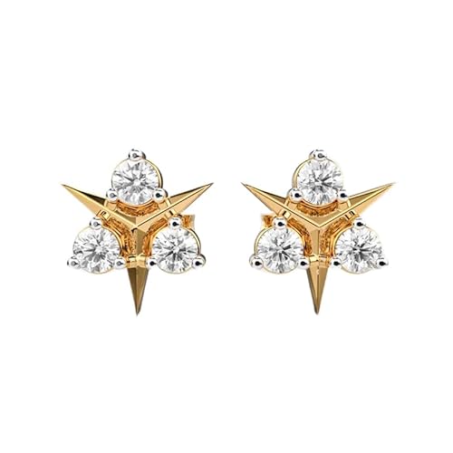 Ohrstecker „Tanzende Ballerinas“ aus 925er Sterlingsilber | Vergoldung | Anzahl der Steine: 6 | Edelsteingröße: 0,01–0,07 mm | Gewicht: 0,35 Karat | Form: rund | 2,43 Gramm | LKE_G_00201 von LKBEADS