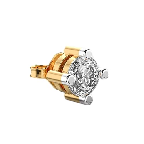 Ohrstecker aus 925er Sterlingsilber mit Atomic Glow-Effekt | Vergoldung | Steinzahl 1 | Edelsteingröße 0,08–0,17 mm | Gewicht 0,15 Karat | Form rund | 0,72 Gramm | LKE_G_00018 von LKBEADS