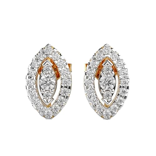 Ohrstecker mit Sternenaugen aus 925er Sterlingsilber | Vergoldung | Anzahl der Steine: 40 | Edelsteingröße: 0,01–0,10 mm | Gewicht: 0,334 Karat | Form: rund | 3,667 Gramm | LKE_G_00155 von LKBEADS