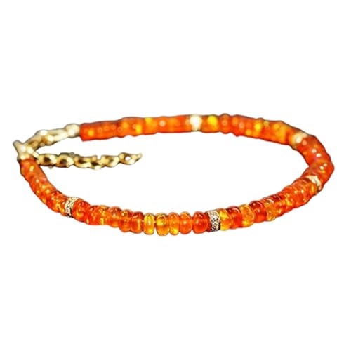 Orangefarbener äthiopischer Feueropal, 3–3,5 mm, Rondellform, glatt geschliffene Perlen, 17,8 cm, verstellbarer vergoldeter Verschluss, Armband für Männer und Frauen | LK_STACK_05226 Orangefarbener äthiopischer Feueropal, 3–3,5 mm, Rondellform, glatt geschliffene Perlen, 17,8 cm, verstellbarer vergoldeter Verschluss, Armband für Männer und Frauen | LK_STACK_05226 von LKBEADS