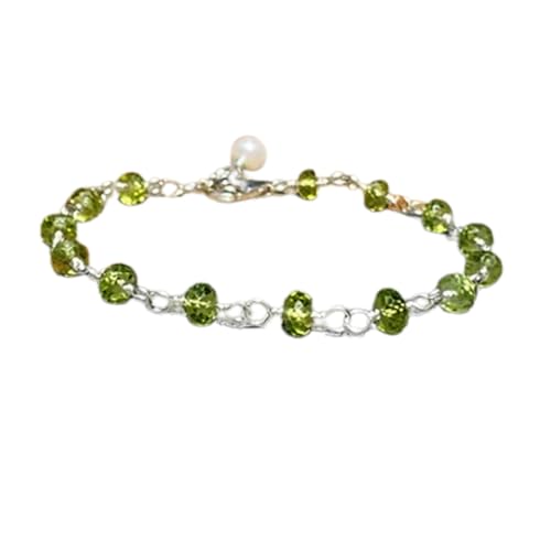 Peridot, 3,5 mm, Rondellform, facettierte Perlen, 17,8 cm, versilberter Verschluss, Armband für Männer und Frauen | LK_STACK_05291 Peridot, 3,5 mm, Rondellform, facettierte Perlen, 17,8 cm, versilberter Verschluss, Armband für Männer und Frauen | LK_STACK_05291 von LKBEADS