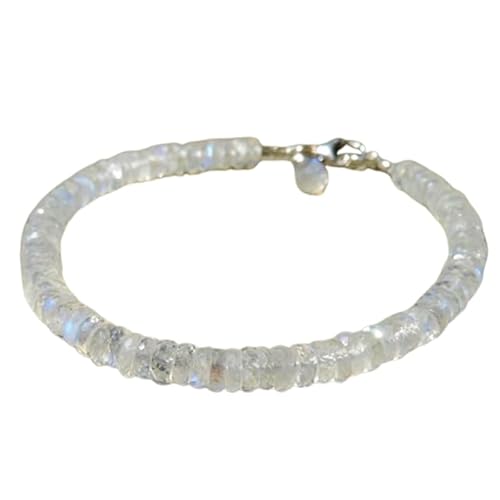 Regenbogen-Mondstein, 3,5–4 mm, Rondellform, facettierte Perlen, 17,8 cm, versilberter Verschluss, Armband für Männer und Frauen | LK_STACK_05648 Regenbogen-Mondstein, 3,5–4 mm, Rondellform, facettierte Perlen, 17,8 cm, versilberter Verschluss, Armband für Männer und Frauen | LK_STACK_05648 von LKBEADS