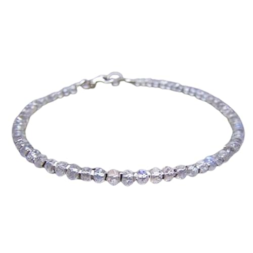 Regenbogen-Mondstein, 3 mm, Rondellform, facettierte Perlen, 17,8 cm, versilberter Verschluss, Armband für Männer und Frauen | LK_STACK_05694 Regenbogen-Mondstein, 3 mm, Rondellform, facettierte Perlen, 17,8 cm, versilberter Verschluss, Armband für Männer und Frauen | LK_STACK_05694 von LKBEADS