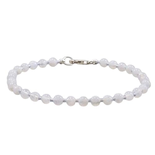 Regenbogen-Mondstein, 4 mm, runde Form, glatt geschliffene Perlen, 17,8 cm, versilberter Verschluss, Armband für Männer und Frauen | LK_STACK_05741 Regenbogen-Mondstein, 4 mm, runde Form, glatt geschliffene Perlen, 17,8 cm, versilberter Verschluss, Armband für Männer und Frauen | LK_STACK_05741 von LKBEADS