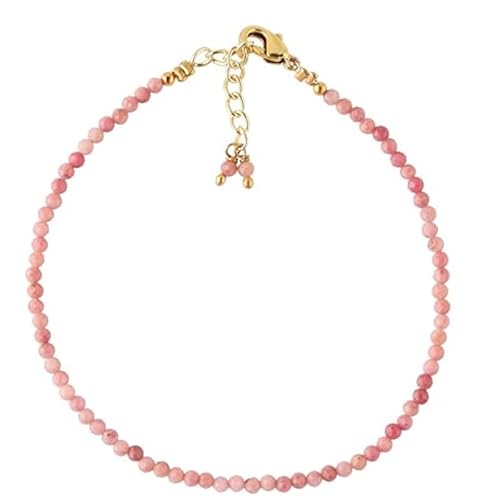 Rhodonit 2–2,5 mm, runde Form, facettierte Schliffperlen, 17,8 cm, verstellbarer vergoldeter Verschluss, Armband für Männer und Frauen | LK_STACK_05819 Rhodonit 2–2,5 mm, runde Form, facettierte Schliffperlen, 17,8 cm, verstellbarer vergoldeter Verschluss, Armband für Männer und Frauen | LK_STACK_05819 von LKBEADS
