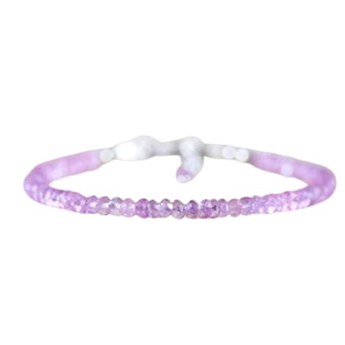 Rosa Amethyst, 3–3,5 mm, Rondellform, facettierte Perlen, 17,8 cm, verstellbarer versilberter Verschluss, Armband für Männer und Frauen | LK_STACK_05417 Rosa Amethyst, 3–3,5 mm, Rondellform, facettierte Perlen, 17,8 cm, verstellbarer versilberter Verschluss, Armband für Männer und Frauen | LK_STACK_05417 von LKBEADS