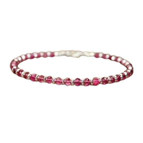 Rosa Turmalin, 3 mm, runde Form, facettierte Perlen, 17,8 cm, versilberter Verschluss, Armband für Männer und Frauen | LK_STACK_05565 Rosa Turmalin, 3 mm, runde Form, facettierte Perlen, 17,8 cm, versilberter Verschluss, Armband für Männer und Frauen | LK_STACK_05565 von LKBEADS