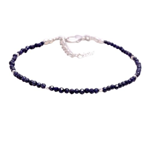 Schwarzer Spinell, 2–2,5 mm, runde Form, facettierte Perlen, 17,8 cm, verstellbarer versilberter Verschluss, Armband für Männer und Frauen | LK_STACK_01200 Schwarzer Spinell, 2–2,5 mm, runde Form, facettierte Perlen, 17,8 cm, verstellbarer versilberter Verschluss, Armband für Männer und Frauen | LK_STACK_01200 von LKBEADS