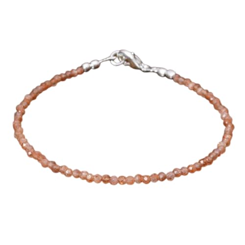 Sonnenstein, 2–2,5 mm, runde Form, facettierte Perlen, 17,8 cm, verstellbarer versilberter Verschluss, Armband für Männer und Frauen | LK_STACK_06275 Sonnenstein, 2–2,5 mm, runde Form, facettierte Perlen, 17,8 cm, verstellbarer versilberter Verschluss, Armband für Männer und Frauen | LK_STACK_06275 von LKBEADS