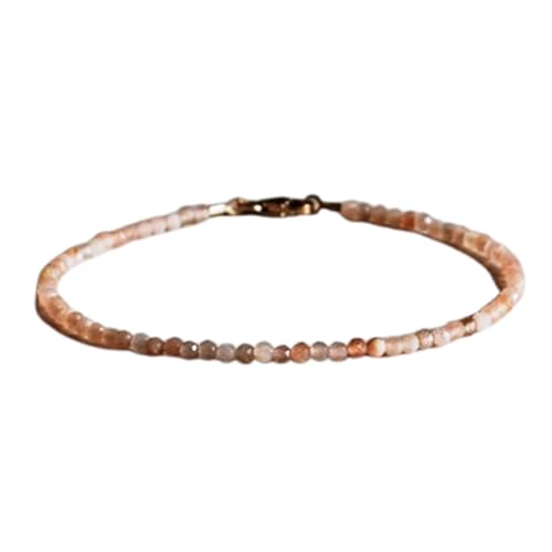 Sonnenstein-Perlen, 2 mm, rund, glatt geschliffen, 17,8 cm, versilberter Verschluss, Armband für Männer und Frauen | LK_STACK_06291 Sonnenstein-Perlen, 2 mm, rund, glatt geschliffen, 17,8 cm, versilberter Verschluss, Armband für Männer und Frauen | LK_STACK_06291 von LKBEADS