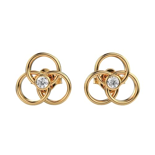 Venn-Ohrstecker aus 925er Sterlingsilber | Vergoldung, Nr. Stein: 2, Edelsteingröße: 0,01–0,07 mm | Gewicht: 0,07 Karat, Form: rund | 1,514 Gramm | LKE_G_00046 von LKBEADS