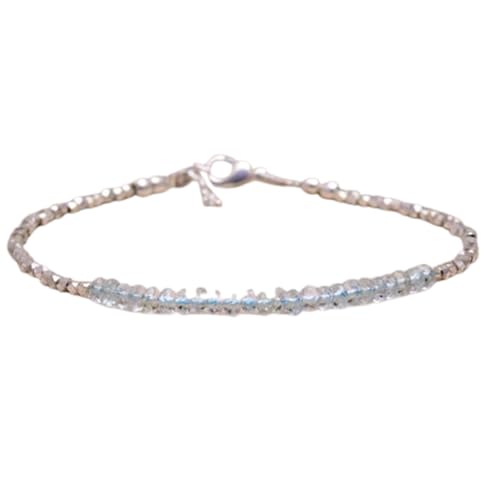 Weißer Topas, 3–3,5 mm, Rondellform, facettierte Perlen, 17,8 cm, versilberter Verschluss, Armband für Männer und Frauen | LK_STACK_06666 Weißer Topas, 3–3,5 mm, Rondellform, facettierte Perlen, 17,8 cm, versilberter Verschluss, Armband für Männer und Frauen | LK_STACK_06666 von LKBEADS
