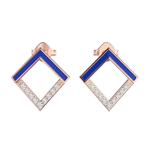 Zierliche Finesse-Ohrringe aus 925er Sterlingsilber | Roségold-Beschichtung | Anzahl der Steine: 18 | Edelsteingröße: 0,01–0,10 mm | Gewicht: 0,153 Karat | Form: rund | 2,598 Gramm | LKE_R_00262 von LKBEADS