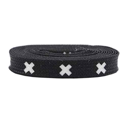 LKDCNUP Schnürsenkel für Turnschuhe, Schnürsenkel, 8 mm, schwarz-weiß, Schnürsenkel for Herren und Damen, Turnschuhe, Canvas-Kordeln, breite Seile von LKDCNUP