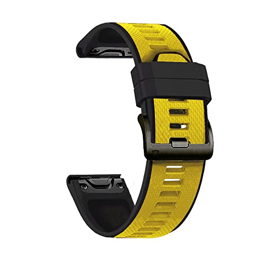 LKDJNC 26/22 mm Uhrenarmband für Garmin Fenix 6 6S 6X Pro 5 5X 5S Plus 3HR 935 945 Silikon Schnellverschluss Uhr Easyfit Handgelenkschlaufe, 26mm For Fenix 6X 6XPro, Achat von LKDJNC