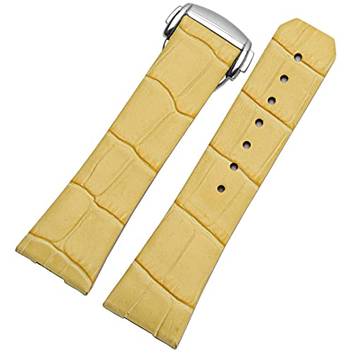 LKDJNC Uhrenarmband aus echtem Leder für Omega Constellation Double Eagle Serie, Herren und Damen, 17 mm / 23 mm Uhrenarmband, 23mm rosegold Clasp, Achat von LKDJNC