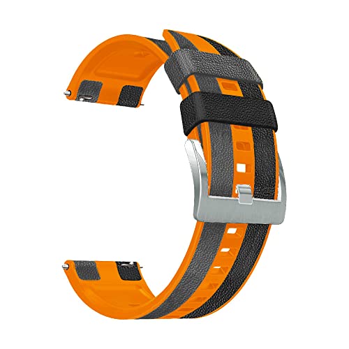 LKDJNC Uhrenarmband für Garmin Venu 2 VENU2 Vivoactive 4, 22 mm, Silikon und Leder, Armband für Forerunner 745 Uhrenarmband Correa, For Active, Achat von LKDJNC