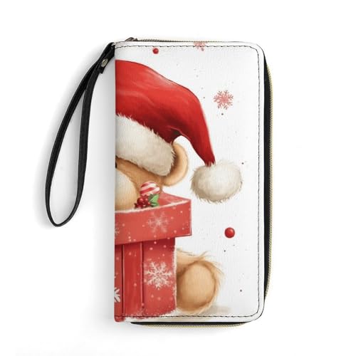 LKDTDCSVB Geldbörse mit Weihnachtsmannmütze, Leder, glatt, Reißverschluss, Clutch, Handgelenk, lange weiche Geldbörse für Damen LKDTDCSVB Geldbörse mit Weihnachtsmannmütze, Leder, glatt, Reißverschluss, Clutch, Handgelenk, lange weiche Geldbörse für Damen von LKDTDCSVB