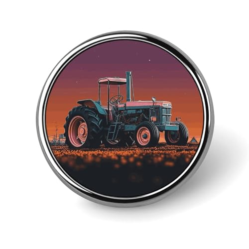 Ästhetische Traktor-Abzeichen, dekorativ, langlebige Aluminiumlegierung, rundes Abzeichen, leichte Knopf-Brosche für Hemden, Jacken, Hüte, Uniformen, 2,5 cm Ästhetische Traktor-Abzeichen, dekorativ, langlebige Aluminiumlegierung, rundes Abzeichen, leichte Knopf-Brosche für Hemden, Jacken, Hüte, Uniformen, 2,5 cm von LKHDS
