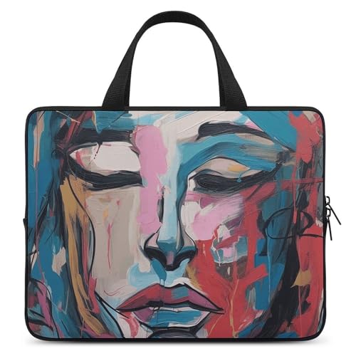 Abstrakte Laptophülle für Damen, ultradünn, wasserdicht, 13 Zoll Laptoptaschen, tragbare Schutztasche mit Handschlaufe Abstrakte Laptophülle für Damen, ultradünn, wasserdicht, 13 Zoll Laptoptaschen, tragbare Schutztasche mit Handschlaufe von LKHDS