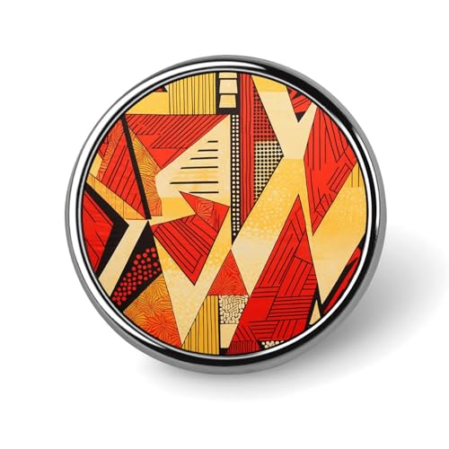 Afrikanischer Stil, dekorativ, langlebige Aluminiumlegierung, rundes Abzeichen, leichte Knopf-Brosche für Hemden, Jacken, Hüte, Uniformen, 2,5 cm von LKHDS