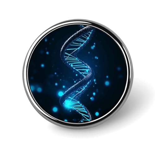 Blaue DNA-Struktur-Abzeichen, dekorativ, langlebige Aluminiumlegierung, rundes Abzeichen, leichte Knopf-Brosche für Hemden, Jacken, Hüte, Uniformen, 2,5 cm Blaue DNA-Struktur-Abzeichen, dekorativ, langlebige Aluminiumlegierung, rundes Abzeichen, leichte Knopf-Brosche für Hemden, Jacken, Hüte, Uniformen, 2,5 cm von LKHDS
