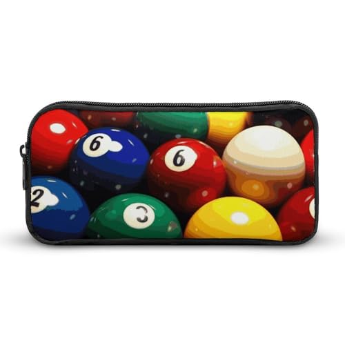 Farbiges Billard-Federmäppchen, großes Fassungsvermögen, minimalistisches Federmäppchen, leicht und langlebig, kleine Aufbewahrungstasche für Bürobedarf Farbiges Billard-Federmäppchen, großes Fassungsvermögen, minimalistisches Federmäppchen, leicht und langlebig, kleine Aufbewahrungstasche für Bürobedarf von LKHDS