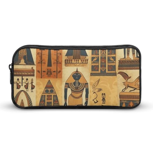 Federmäppchen aus der Antike Ägypten-Serie, großes Fassungsvermögen, minimalistisches Federmäppchen, leicht und langlebig, kleine Aufbewahrungstasche für Bürobedarf, Organizer von LKHDS