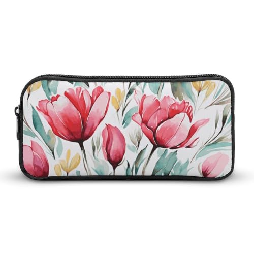 Federmäppchen mit Blumenmuster, großes Fassungsvermögen, minimalistisches Federmäppchen, leicht und langlebig, kleine Aufbewahrungstasche für Bürobedarf Federmäppchen mit Blumenmuster, großes Fassungsvermögen, minimalistisches Federmäppchen, leicht und langlebig, kleine Aufbewahrungstasche für Bürobedarf von LKHDS