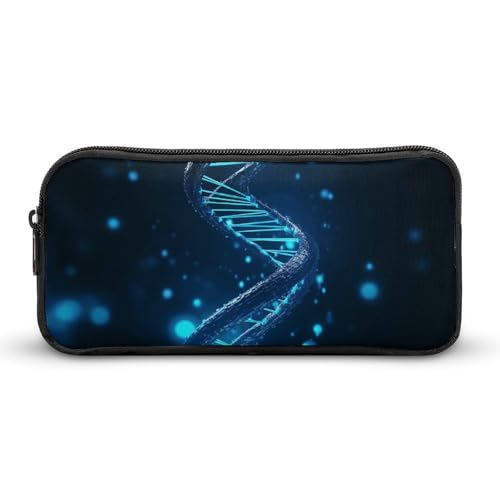 Federmäppchen mit DNA-Struktur, großes Fassungsvermögen, minimalistisches Federmäppchen, leicht und langlebig, kleine Aufbewahrungstasche für Bürobedarf, Organizer von LKHDS