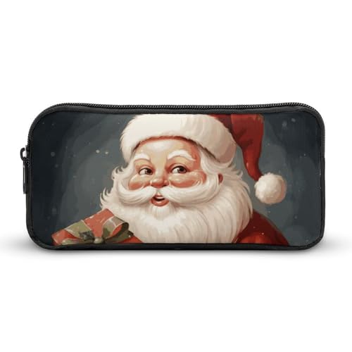 Federmäppchen mit Weihnachtsmann mit Box, großes Fassungsvermögen, minimalistisches Federmäppchen, leicht und langlebig, kleine Aufbewahrungstasche für Bürobedarf Federmäppchen mit Weihnachtsmann mit Box, großes Fassungsvermögen, minimalistisches Federmäppchen, leicht und langlebig, kleine Aufbewahrungstasche für Bürobedarf von LKHDS