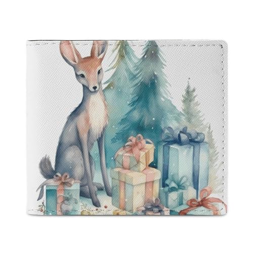 LKHDS Animals And Gifts Faltbare Geldbörse mit Ausweisfenster, Leder, schmal, einfacher Zugriff, kompakte Geldbörse für Männer und Frauen von LKHDS