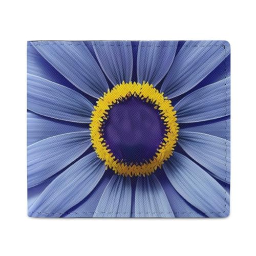 LKHDS Geldbörse mit Blumenherz und Bienen-Motiv, mit Ausweisfenster, Leder, schmal, einfacher Zugriff, kompakte Geldbörse für Männer und Frauen von LKHDS