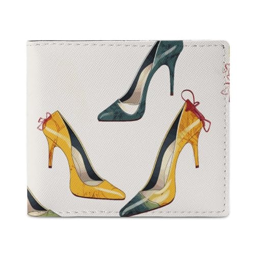 LKHDS High Heel Shoes Bifold Wallet mit Ausweisfenster, Leder, schlanke Geldbörse, einfacher Zugriff, kompakte Geldbörse für Männer und Frauen LKHDS High Heel Shoes Bifold Wallet mit Ausweisfenster, Leder, schlanke Geldbörse, einfacher Zugriff, kompakte Geldbörse für Männer und Frauen von LKHDS