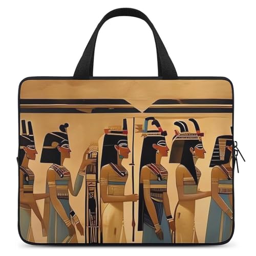Laptoptasche für Damen im alten Ägypten, ultradünn, leicht und wasserdicht, 25,4 cm (10 Zoll), strapazierfähiges Neopren-Material, tragbare Schutztasche mit Handschlaufe von LKHDS