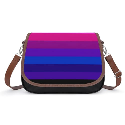 Pride Flag Schultertasche für Damen, Leder, Umhängetasche, verstellbar, abnehmbarer Schultergurt, freihändige Taschen Pride Flag Schultertasche für Damen, Leder, Umhängetasche, verstellbar, abnehmbarer Schultergurt, freihändige Taschen von LKHDS