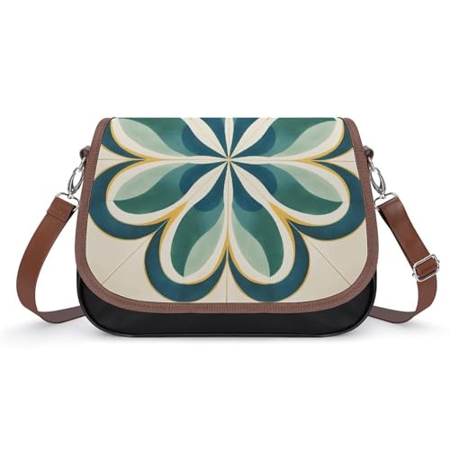 Schultertasche für Damen, Leder, verstellbar, abnehmbarer Schultergurt, freihändige Taschen, Blau und Braun Schultertasche für Damen, Leder, verstellbar, abnehmbarer Schultergurt, freihändige Taschen, Blau und Braun von LKHDS