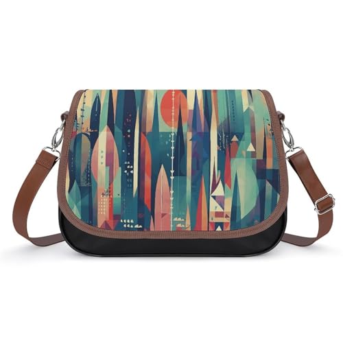 Schultertasche für Damen, verschiedene bunte Formen, Leder, Umhängetasche, verstellbarer abnehmbarer Schultergurt, freihändige Taschen Schultertasche für Damen, verschiedene bunte Formen, Leder, Umhängetasche, verstellbarer abnehmbarer Schultergurt, freihändige Taschen von LKHDS