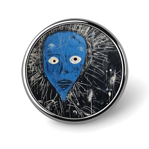 Schwarze und blaue Malabzeichen, dekorativ, langlebige Aluminiumlegierung, rundes Abzeichen, leichte Knopf-Brosche für Hemden, Jacken, Hüte, Uniformen, 2,5 cm Schwarze und blaue Malabzeichen, dekorativ, langlebige Aluminiumlegierung, rundes Abzeichen, leichte Knopf-Brosche für Hemden, Jacken, Hüte, Uniformen, 2,5 cm von LKHDS