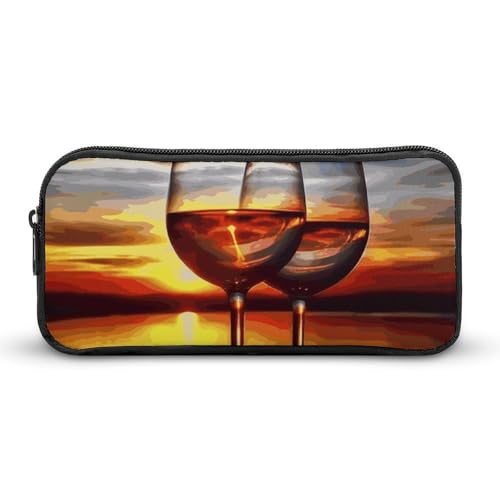 Sunset Wine Glass Pencil Case Large Capacity, Minimalist Pencil Pouch, Lightweight & Durable Small Storage Bag for Office Supplies Organizer Sunset Wine Glass Pencil Case Large Capacity, Minimalist Pencil Pouch, Lightweight & Durable Small Storage Bag for Office Supplies Organizer von LKHDS