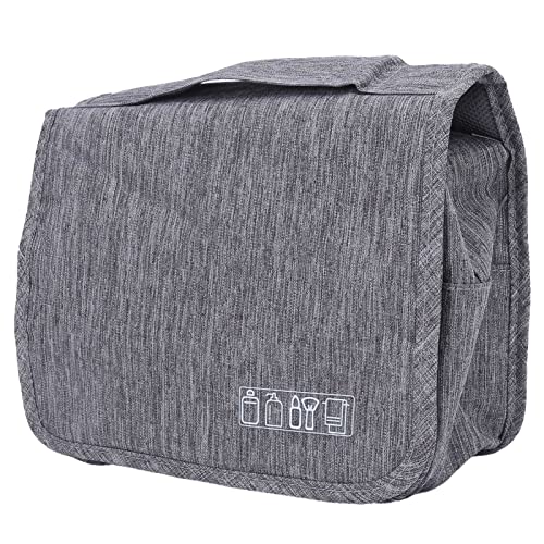 Reise -Make -up -Tasche, große Make -up -Bürsten ästhetische Zubehör Aufbewahrungstasche Kosmetikbeutel Organizer Toilettenbeutel Make -up -Taschen mit Fächern für Frauen Mädchen (Grau) Made in China von LKHGTR