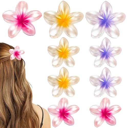 9 Stück Hawaii Haarspangen Blumen Haarspange Strandblumen Haarklammer Kopfschmuck für Mädchen und Frauen Strand Party Pool Urlaub,Rutschfest Blumen Haarklammern von LKJAUOZ