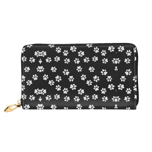 LKLDDPZB Claw Print Long Leather Clutch Wallet - Modisch schick und langlebig Geldbörse mit doppelseitig bedrucktem Design, Schwarz , Einheitsgröße von LKLDDPZB